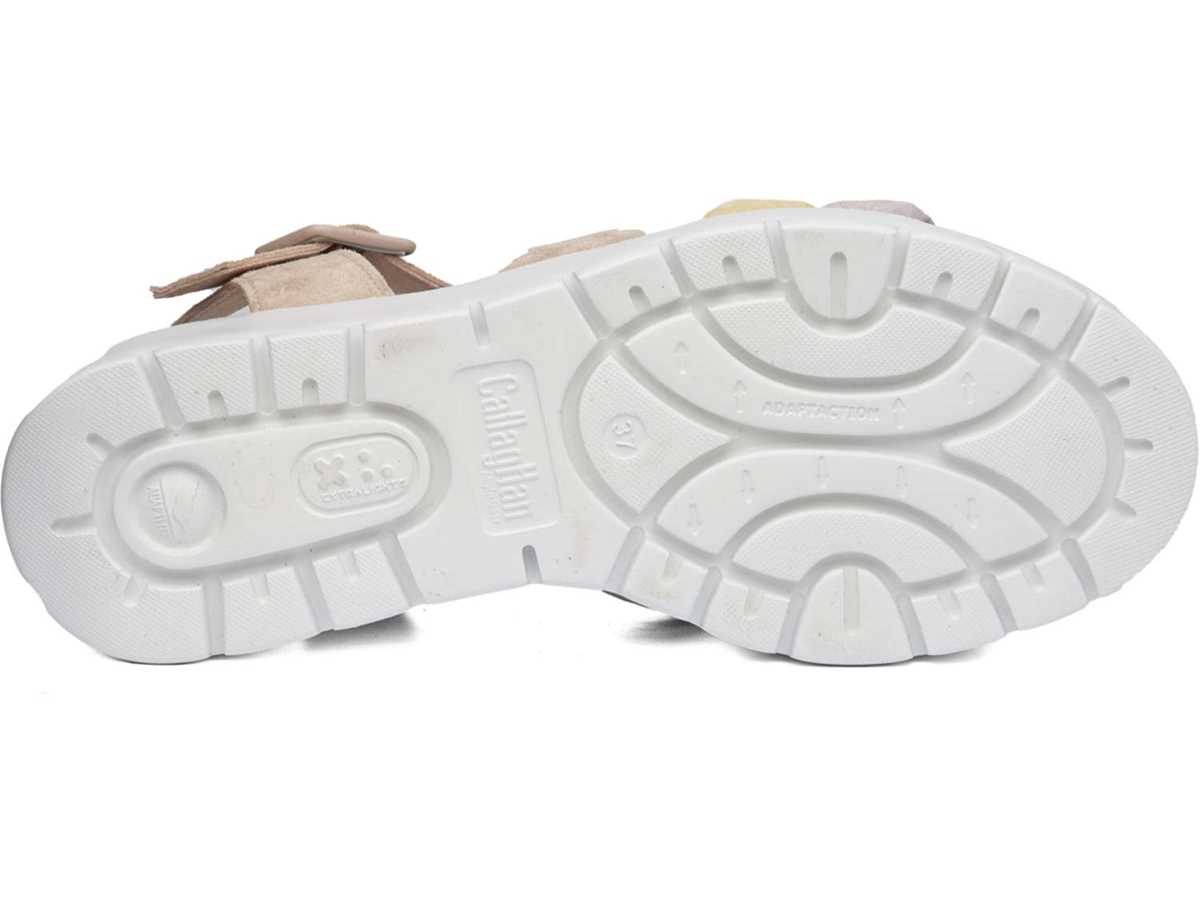 Callaghan 32000 Bera Sleehak Sandalen Dames Paars Geel Beige | PST1651SS