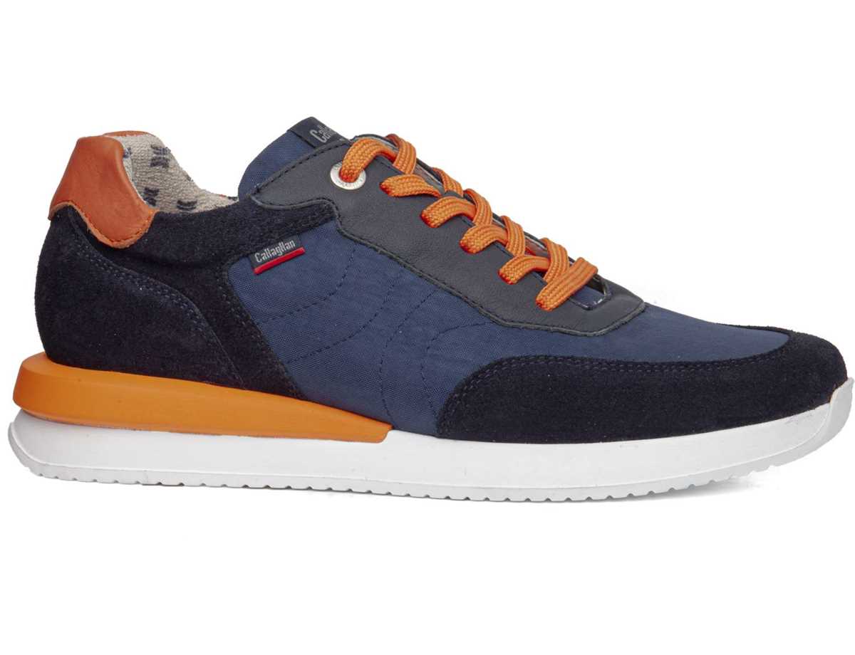 Callaghan 51100 Moses Sneakers Heren Blauw Zwart Oranje | BUT203OM