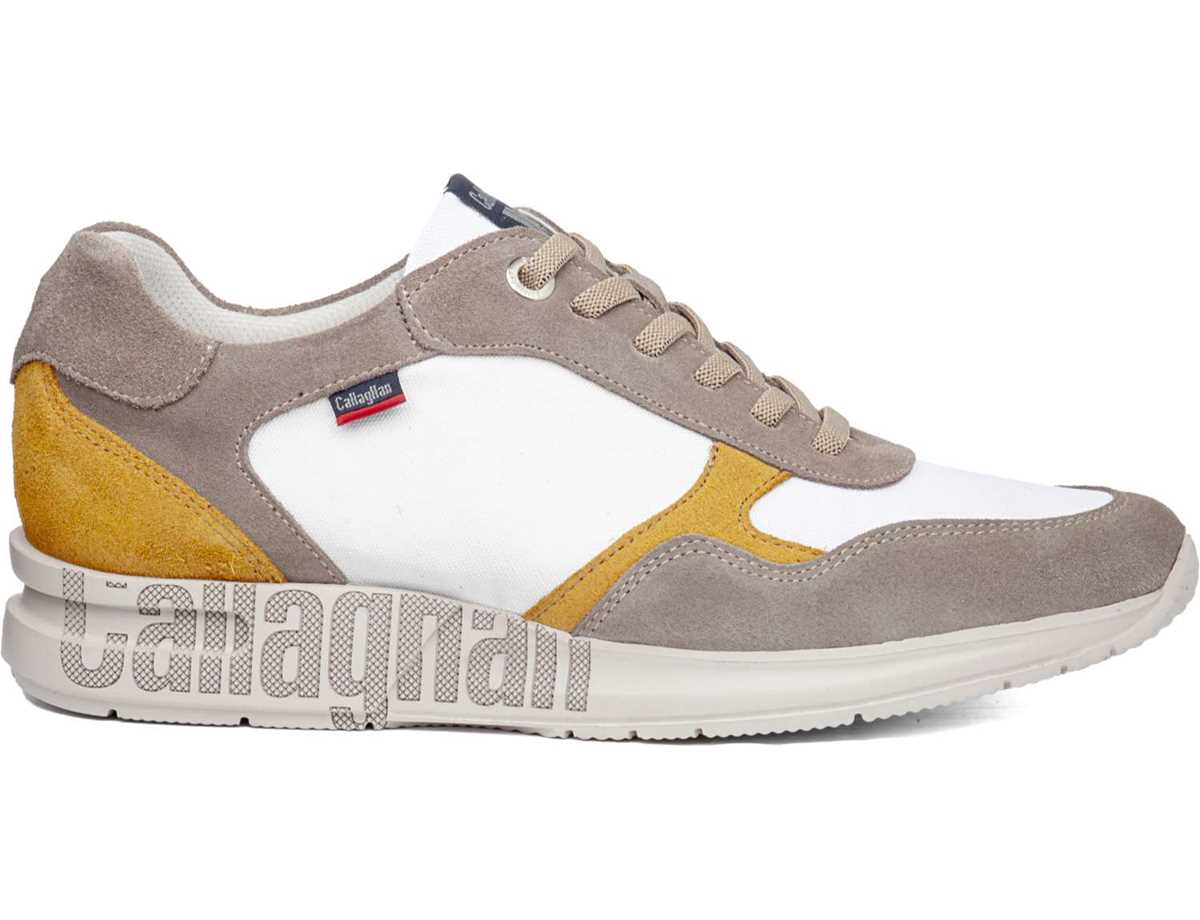 Callaghan 91324 Goliat S.I.Lase Sneakers Heren Grijs Wit Geel | FSK7792AE